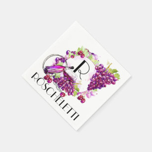 Serviette En Papier Vin customisé Cocktail Napkins