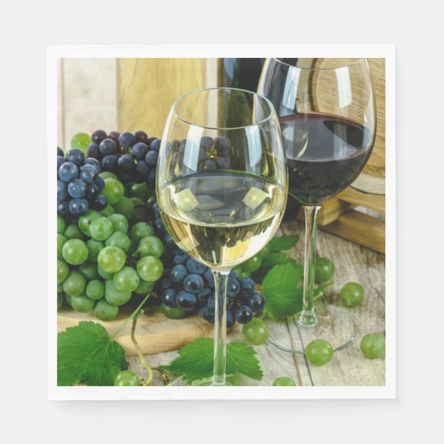 Serviette En Papier Vin fin, âge à la perfection (Devant)