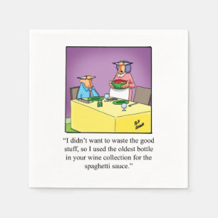 Serviette En Papier Vin Humour Cocktail Party Napkins