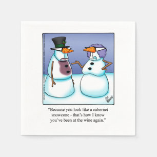 Serviette En Papier Vin Humour Cocktail Party Napkins
