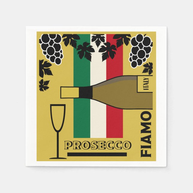 Serviette En Papier Vin pétillant de Prosecco (Devant)