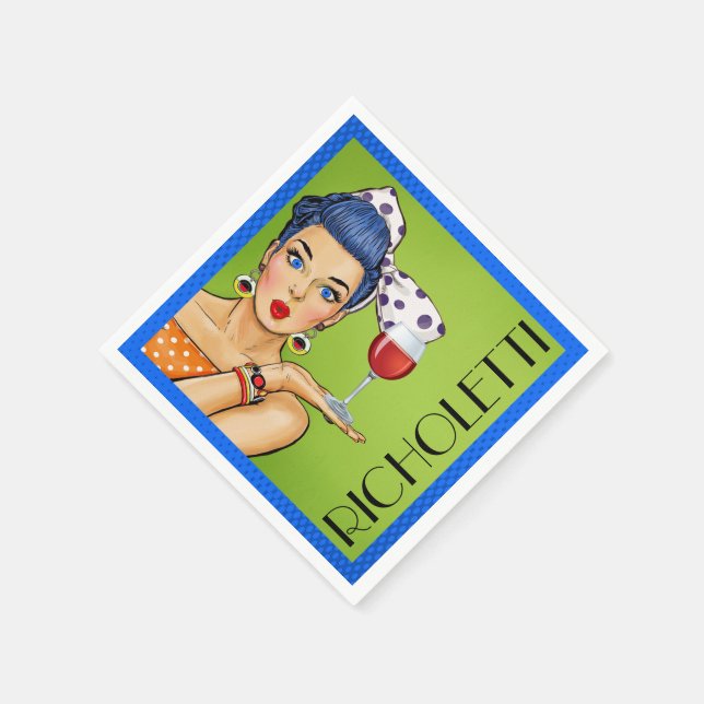 Serviette En Papier Vin rétro (Party) Cocktail Serviettes (Coin)