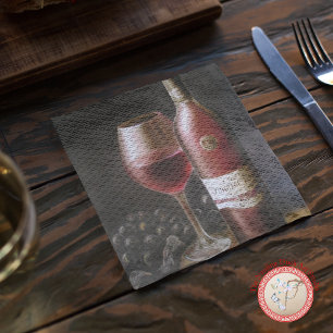 Serviette En Papier Vin rouge