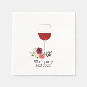 Serviette En Papier vin rouge applaudissements anniversaire Napkins