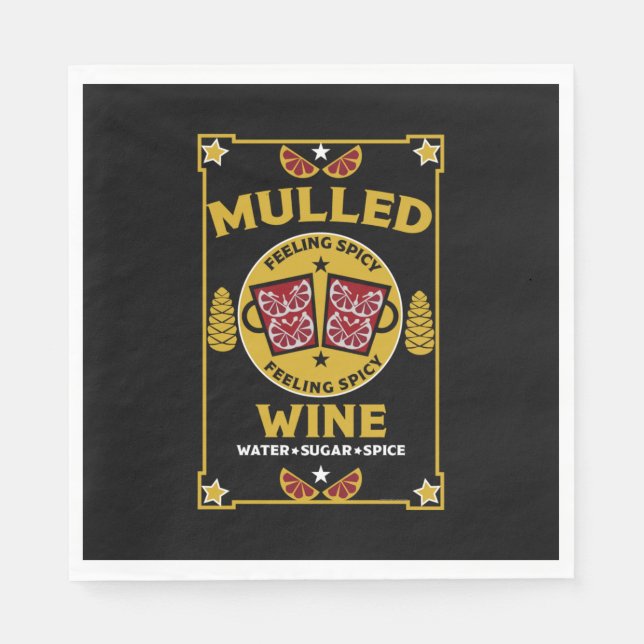 Serviette En Papier Vin rouge de Noël (Devant)