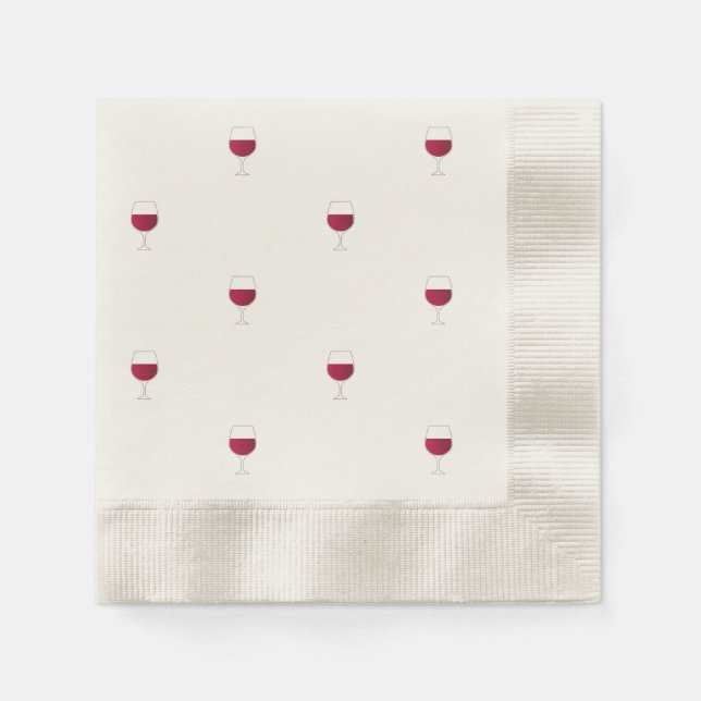 Serviette En Papier Vin rouge Motif or (Devant)