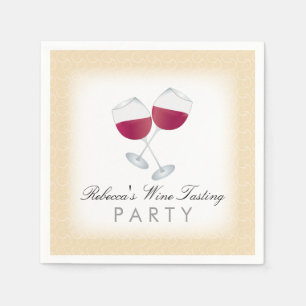 Serviette En Papier Vin rouge, partie personnalisée d'échantillon de
