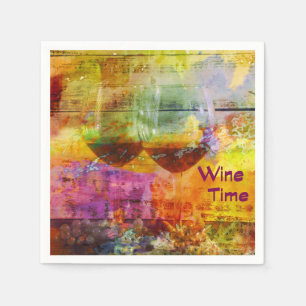 Serviette En Papier Vin Time Cocktail Napkins
