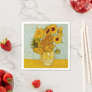 Serviette En Papier Vincent Van Gogh 12 Tournesols Impressionniste
