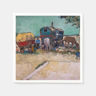 Serviette En Papier Vincent van Gogh - Caravanes, campement de gitans
