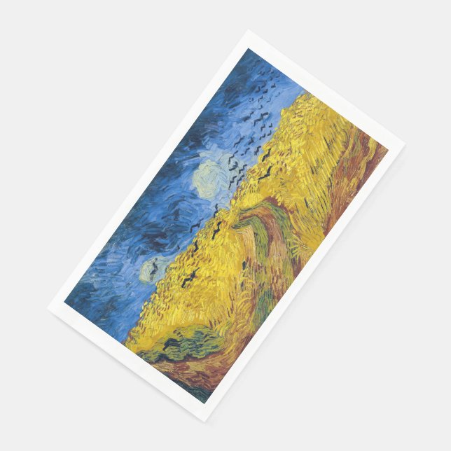 Serviette En Papier Vincent van Gogh - Champ de blé aux corbeaux (Coin)
