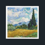 Serviette En Papier Vincent Van Gogh - Champ de blé avec cyprès<br><div class="desc">Champ de blé avec Cyprès / Champ de ble avec cypres - Vincent Van Gogh,  juillet 1889</div>