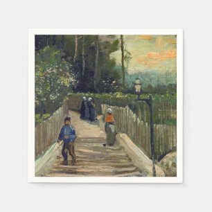 Serviette En Papier Vincent van Gogh - Chemin en pente à Montmartre