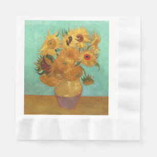 Serviette En Papier Vincent Van Gogh Douze Tournesols Dans Un Vase