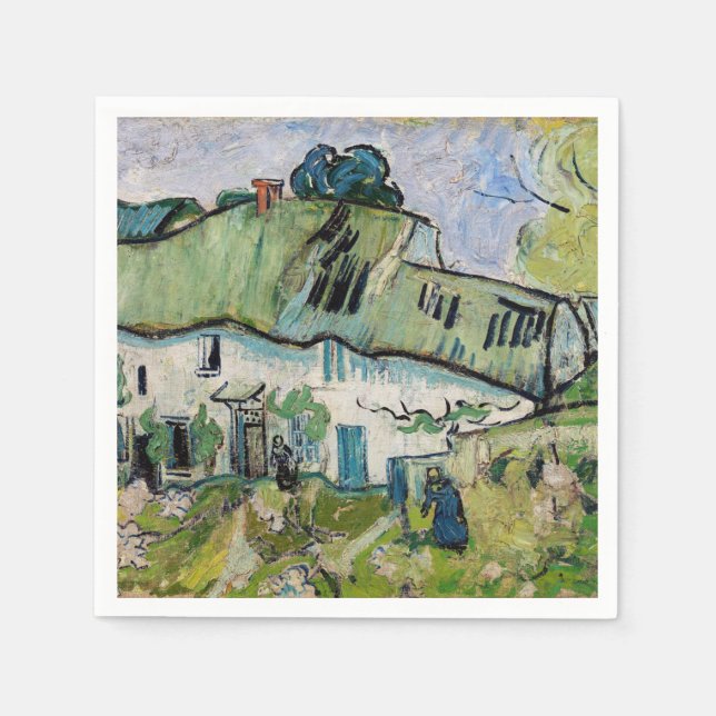 Serviette En Papier Vincent van Gogh - Ferme à deux chiffres (Devant)