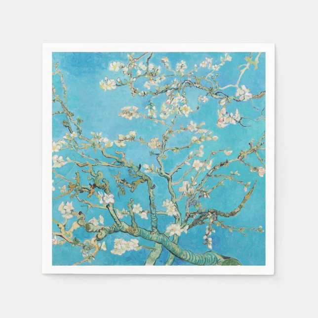 Serviette En Papier Vincent van Gogh - Fleur d'amandes (Devant)