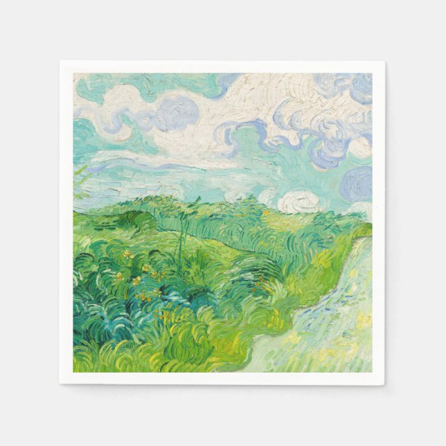 Serviette En Papier Vincent van Gogh - Green Wheat Field, Auvers (Devant)