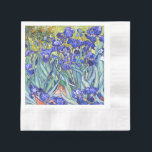 Serviette En Papier Vincent Van Gogh Irises Floral Vintage Fine Art<br><div class="desc">Vincent Van Gogh Blue Irises Floral Fine Art Irises est l'un des nombreux tableaux d'iris de l'artiste post-impressionniste néerlandais Vincent van Gogh. Comme beaucoup d'artistes de son époque, Van Gogh a été influencé par les estampes japonaises ukiyo-e. Les contours forts, les angles inhabituels, y compris les vues rapprochées, sont un...</div>