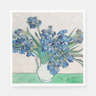 Serviette En Papier Vincent Van Gogh Irises. Impressionnisme floral