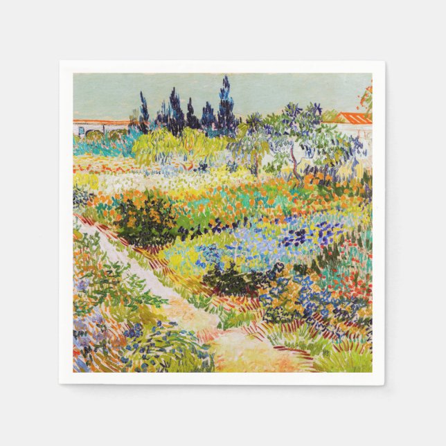 Serviette En Papier Vincent van Gogh - Jardin à Arles (Devant)