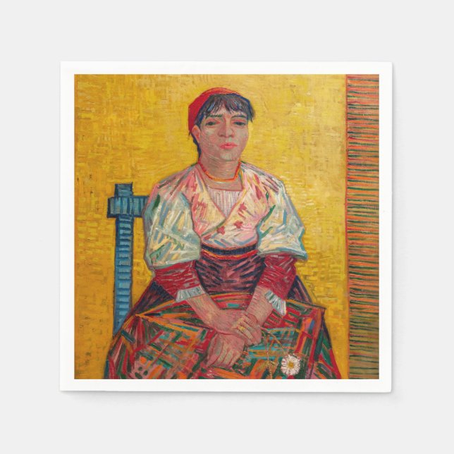 Serviette En Papier Vincent Van Gogh - La femme italienne (Devant)