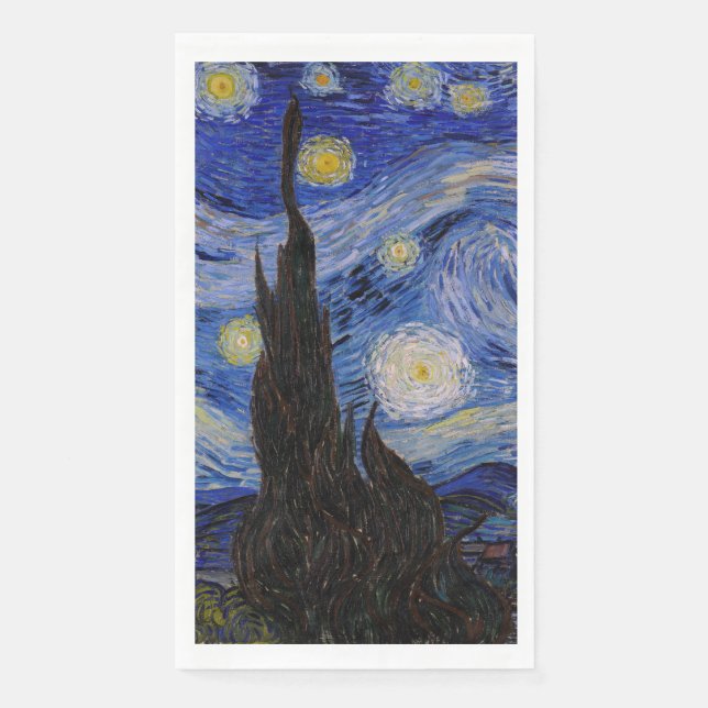 Serviette En Papier Vincent Van Gogh - La nuit étoilée (Devant)
