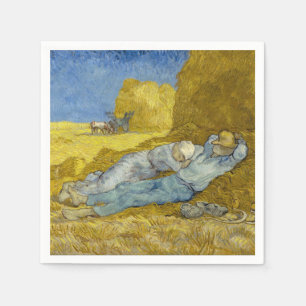 Serviette En Papier Vincent Van Gogh - Midi, repos du travail / La Sie