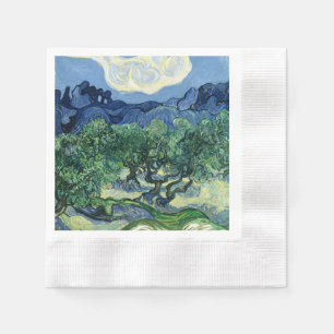 Serviette En Papier Vincent Van Gogh Oliviers Paysage Montagneux