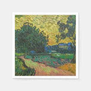 Serviette En Papier Vincent van Gogh - Paysage à Twilight