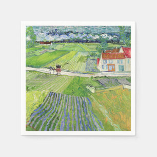 Serviette En Papier Vincent van Gogh - Paysage avec Carrosse & Train