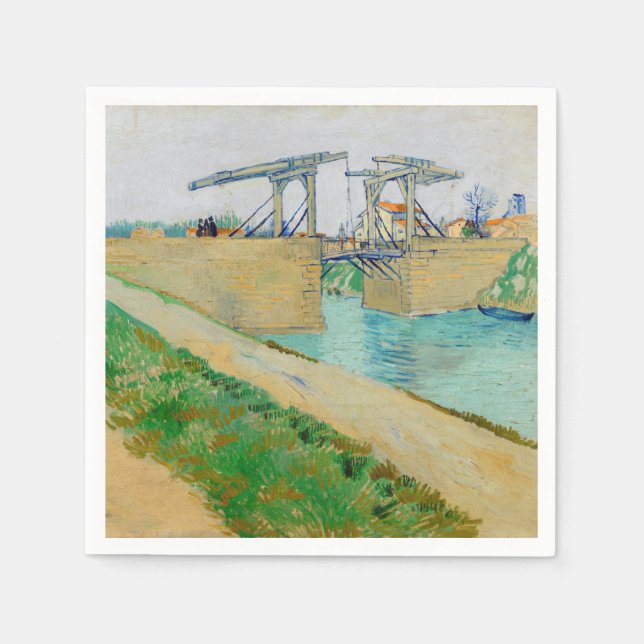 Serviette En Papier Vincent van Gogh - Pont Langlois à Arles #2 (Devant)