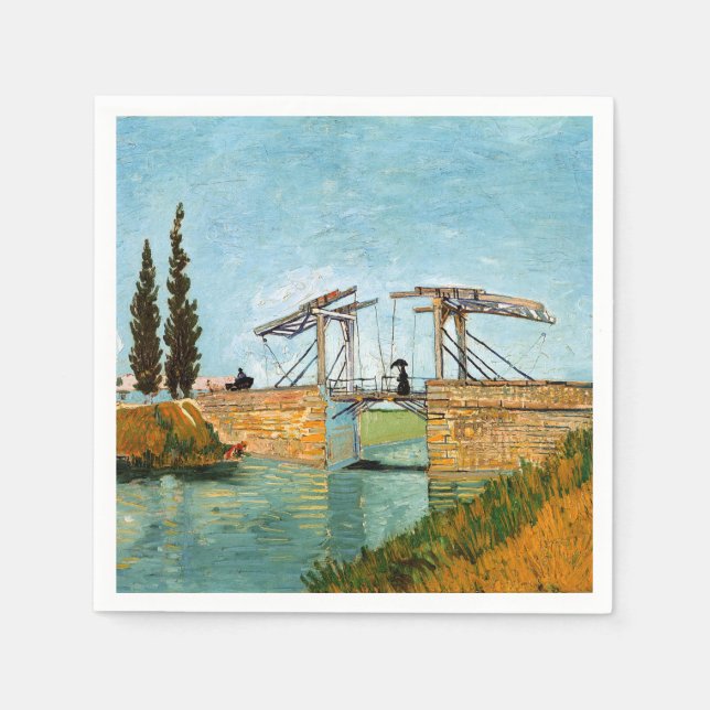 Serviette En Papier Vincent van Gogh - Pont Langlois à Arles #3 (Devant)