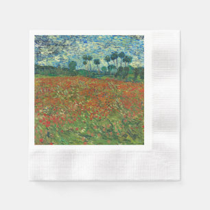 Serviette En Papier Vincent Van Gogh Poppy Field Floral Art Vintage