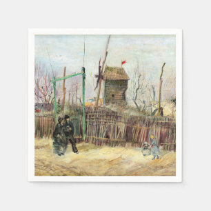 Serviette En Papier Vincent van Gogh - Scène de rue à Montmartre