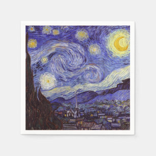 Serviette En Papier Vincent Van Gogh Starry Nuit Vintage Art