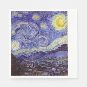 Serviette En Papier Vincent Van Gogh Starry Nuit Vintage Art