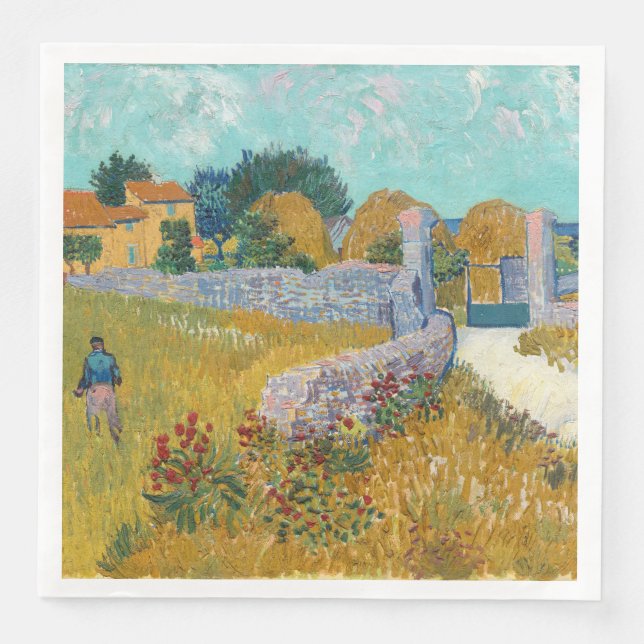 Serviette En Papier Vincent Van Gogh Vintage Farmhouse (Devant)