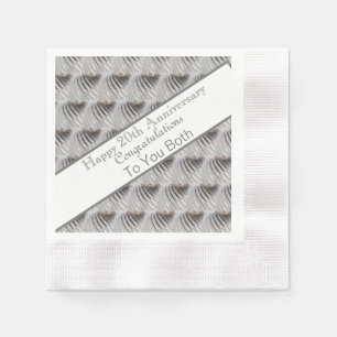 Serviette En Papier Vingtième anniversaire Mariage Platine