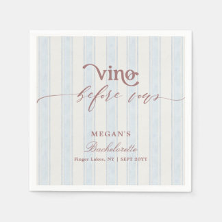 Serviette En Papier Vino before Vows Wine Country Bachelorette Party