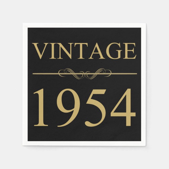 Serviette En Papier Vintage 1954 70e anniversaire (Devant)