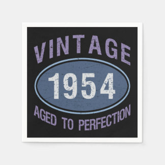 Serviette En Papier Vintage 1954 70e anniversaire