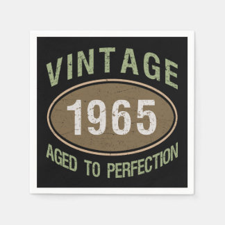Serviette En Papier Vintage 1965 60e anniversaire