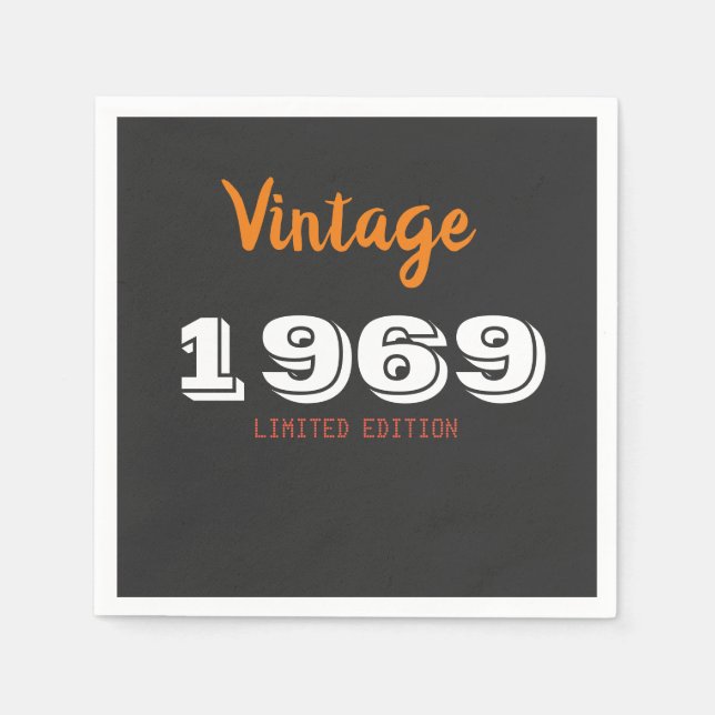 Serviette En Papier Vintage 1969 limited edition venin (Devant)