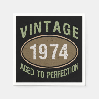 Serviette En Papier Vintage 1974 50e anniversaire