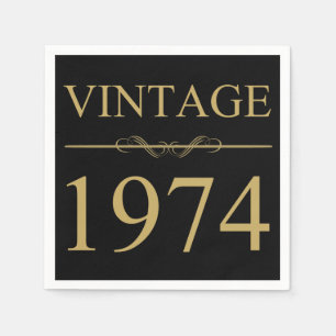 Serviette En Papier Vintage 1974 50e anniversaire