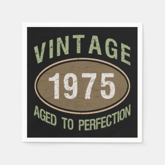 Serviette En Papier Vintage 1975 50e anniversaire