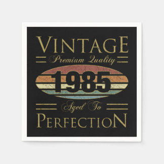 Serviette En Papier Vintage 1985 40e anniversaire