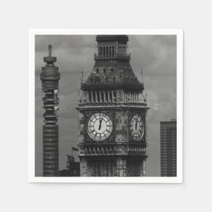 Serviette En Papier Vintage Angleterre Londres poste tour Big ben