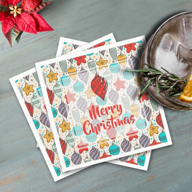 Serviette En Papier Vintage Arbre de Noël (Créateur téléchargé)