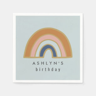 Serviette En Papier Vintage arc-en-ciel